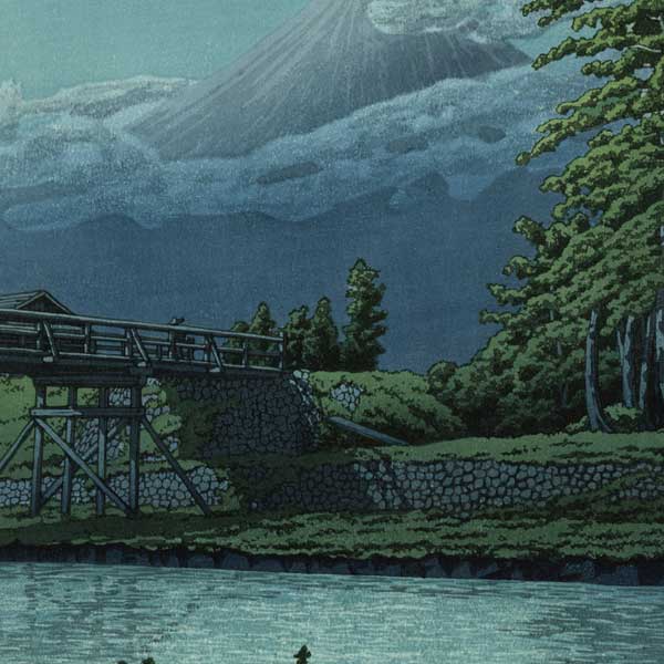 Hasui Kawase - Le mont Fuji vu
du pont de Tagonoura 1930